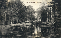 9999 Gezicht in het park met vijver van de villa De Wildbaan (Hoofdstraat) te Driebergen.N.B. In 1944 is de villa ...